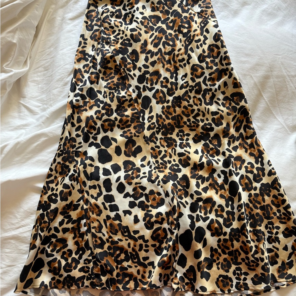 & Other Stories Leopard Print A-Line Skirt
